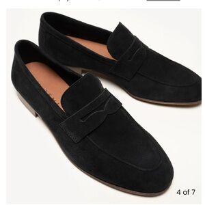 M. Gemi Black Suede Loafers